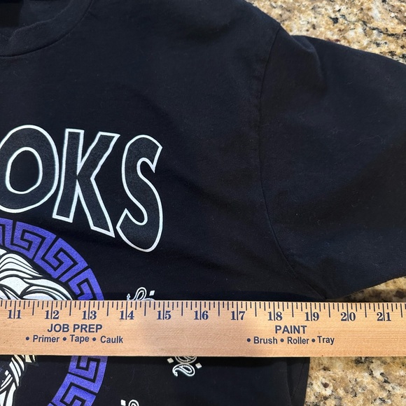 Crooks & Castles Men's Medusa Bandana Logo Graphic T-Shirt Black/Purple medium - Picture 5 of 5